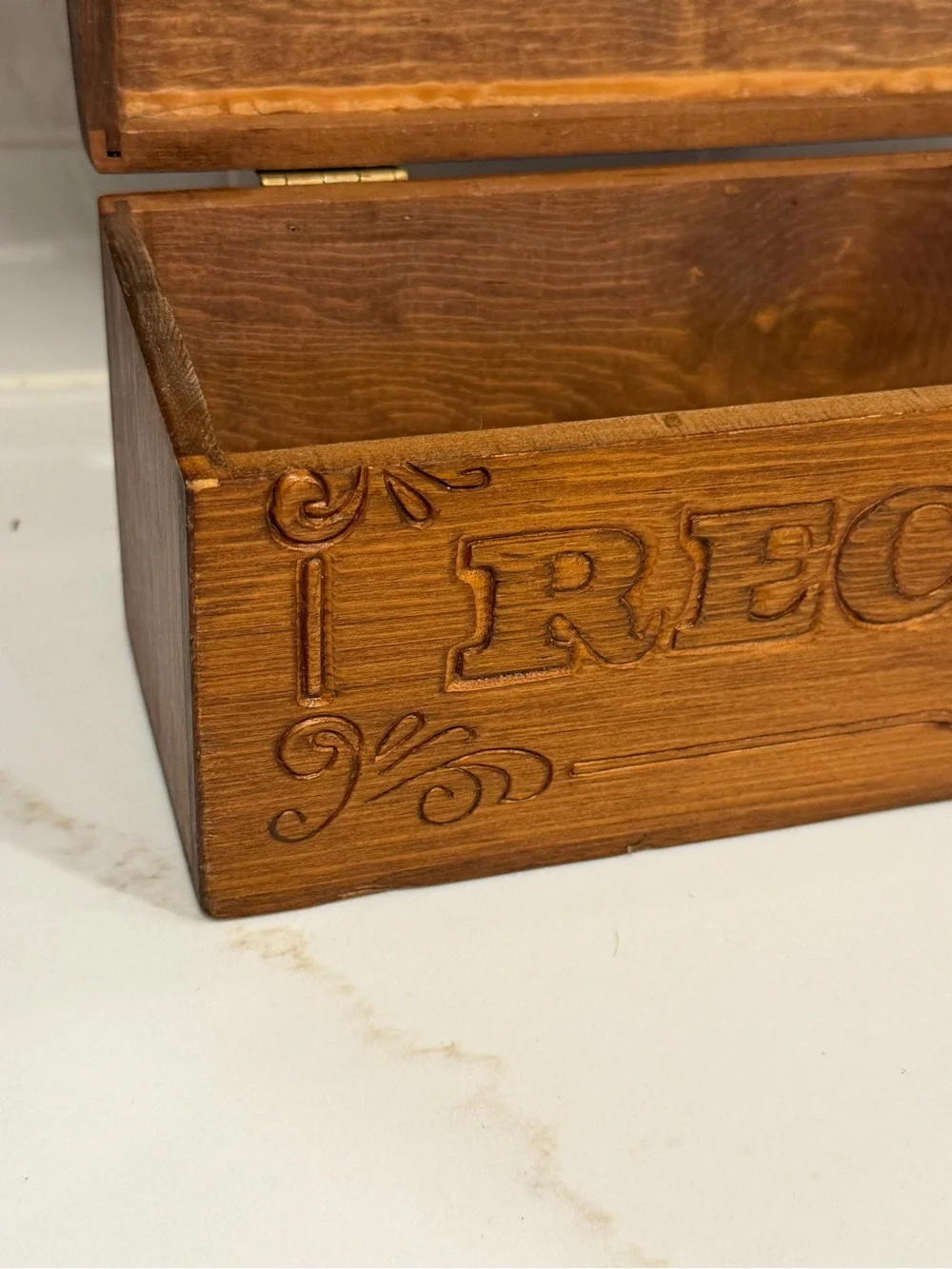 Vintage Wood Engraved 